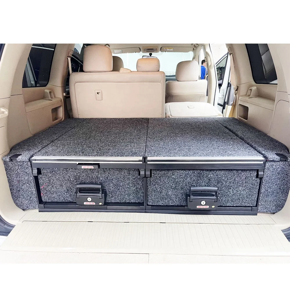 

Top Quality Anti-Rattle Car Drawer LC200 Storage For Land Cruiser Slide Out Roller Draws System 4x4 Longevity Working