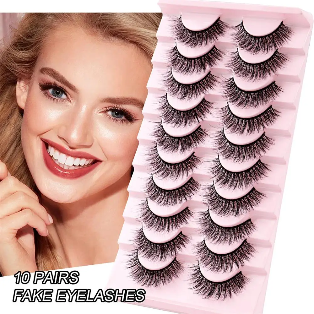 1~5PAIRS 3d False Eyelashes Comfortable Fluffy High Quality Lasting Abenness Not Eye-catching Mink Hair False Eyelashes