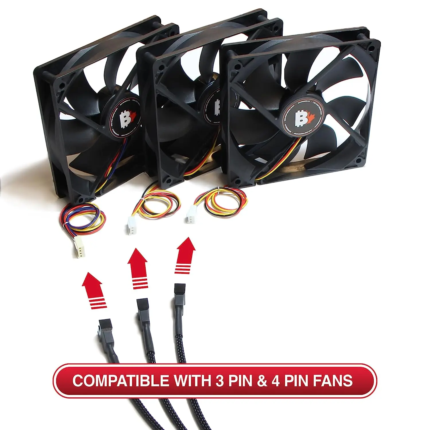 4-pin 1 to 3 Way PWM Fan Splitter Cable Cooled 1 to 3 Way Tap Sleeve Extension Braided Cable Extension Fan Connector