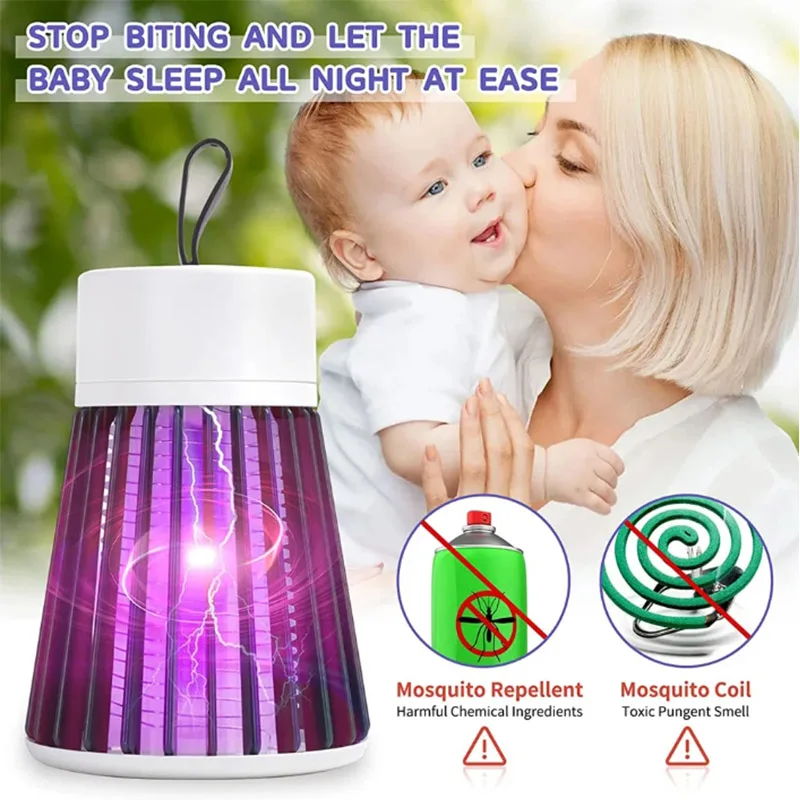 Portable Electric Shock Mosquito Killer Lamp Anti Mosquito Trap Outdoor Camping Lighting Electric fly Mosquito Repellent Lights