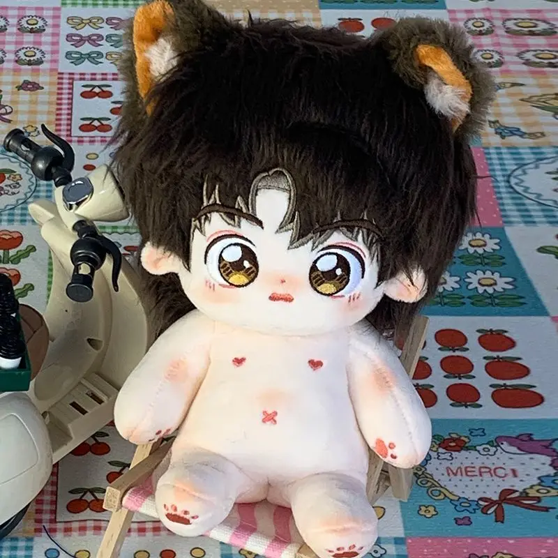 Belle poupée en peluche en coton de 20cm, jeu Kawaii, figurines d'anime, bricolage, habillage, jouets en peluche, objets de collection, cadeau pour enfants