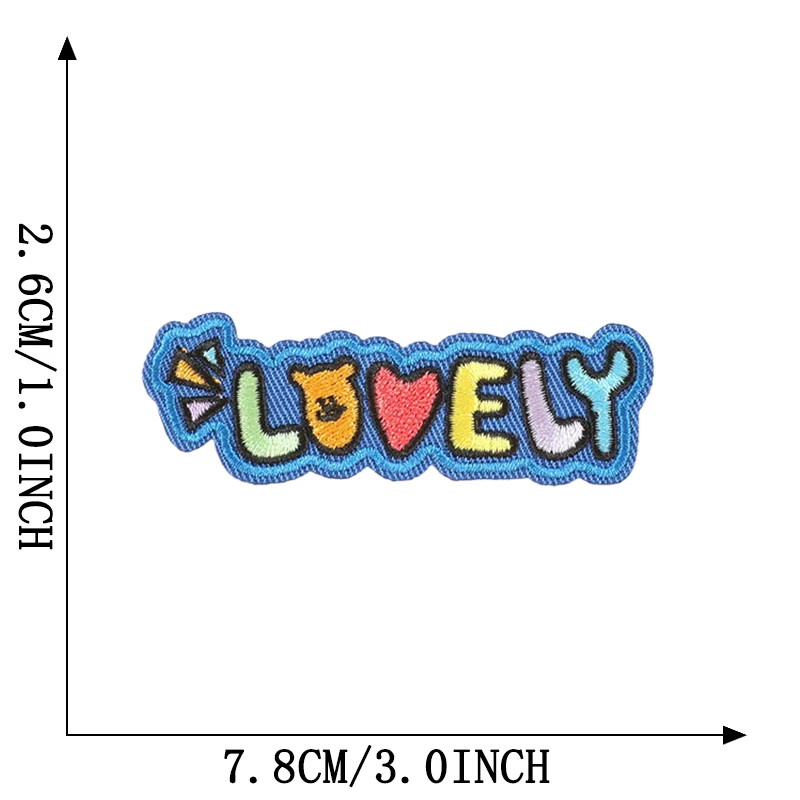 Brief niedlichen kleinen Eisen auf Patches für Kleidung gestickte Aufkleber Naszywka DIY Thermo kleber Kinder Baby Stoff Nähen Parches – Detail 26