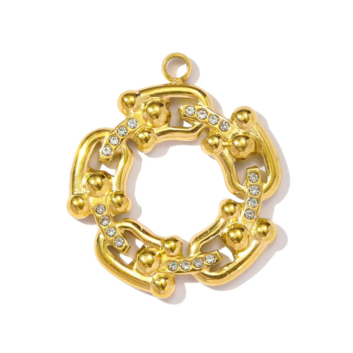 3pcs/Lot Wholesale Stainless Steel Geometric Conch Maria Abstract Mask Necklace Pendant Clover DIY Charm Women Sun Jewelry