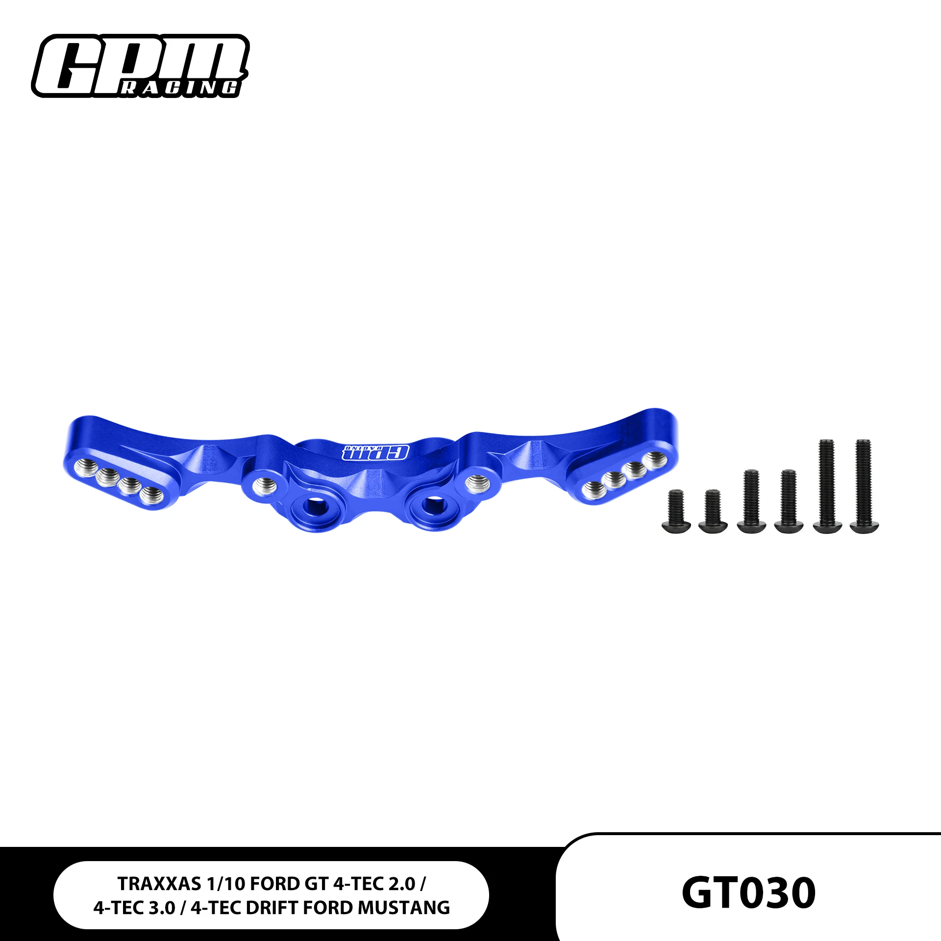 GPM TRAXXAS 1/10 Ford GT 4-TEC Drift Ford Mustang Alu Rear Shock Towers