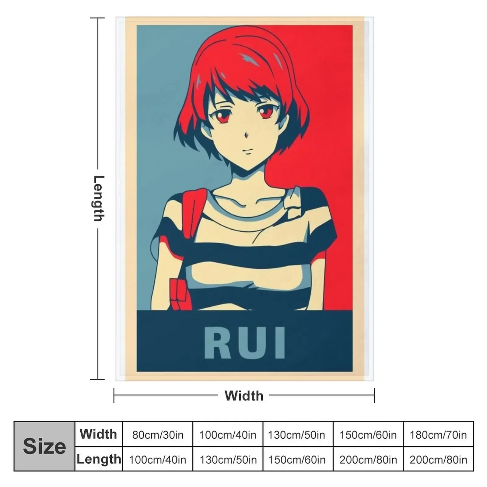 Domestic Girlfriend - Rui Anime Poster Throw Blanket couch cozy soft plush fuzzy picnic outdoor blanket