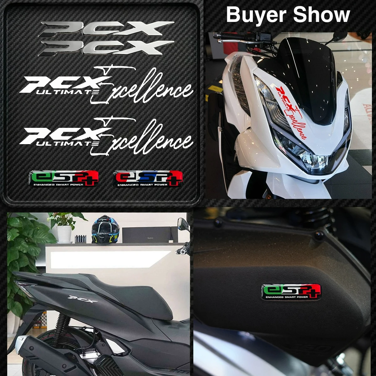 3D PCX Emblem Motorcycle Badge Logo for PCX125 PCX150 PCX160 Reflective Epoxy Stickers Moto Scooter Side Body Accessories Decals