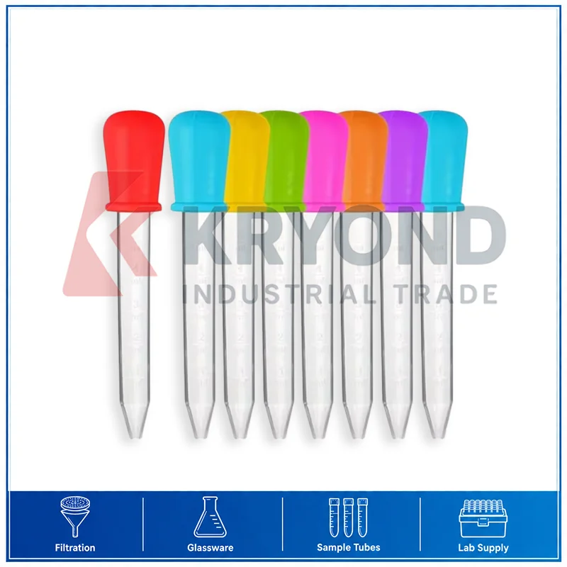 Silicone Bulb Dropper Plastic Transfer Pipette Disposable Transparent 8pcs Application Series Pack Liquid Handling Accessory Set