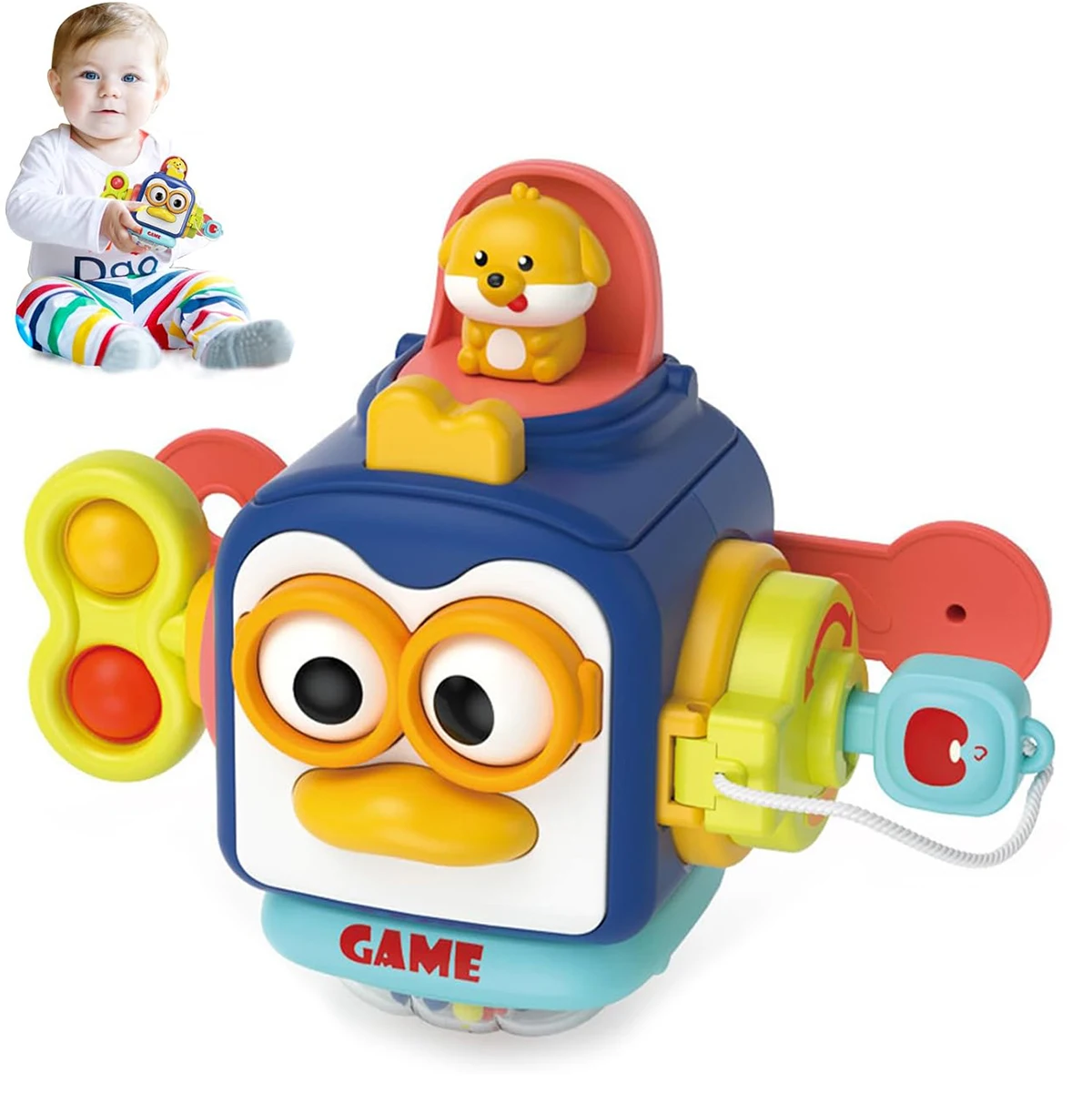Brinquedos Montessori Activities Busy Cube,Brinquedos Sensoriais para Crianças,Brinquedos Educativos para Aprendizagem Brinquedos Montessori Activities Busy Cube,Brinquedos Sensoriais para Crianças,Brinquedos Educativos para Aprendizagem