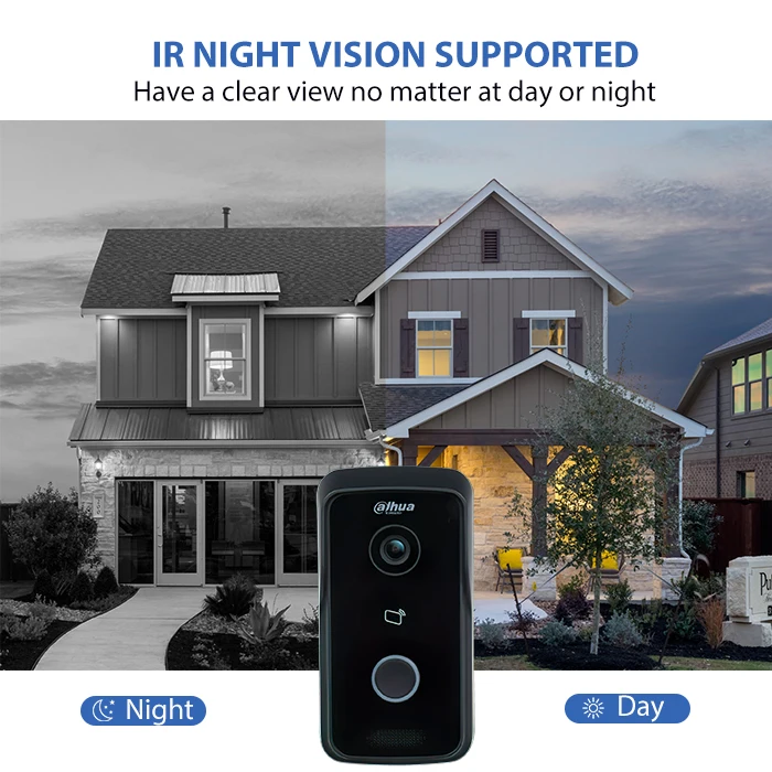 DA HUA Home Outdoor Two Way Audio Waterproof PoE IP Video Doorbell Security Camera Intercom System