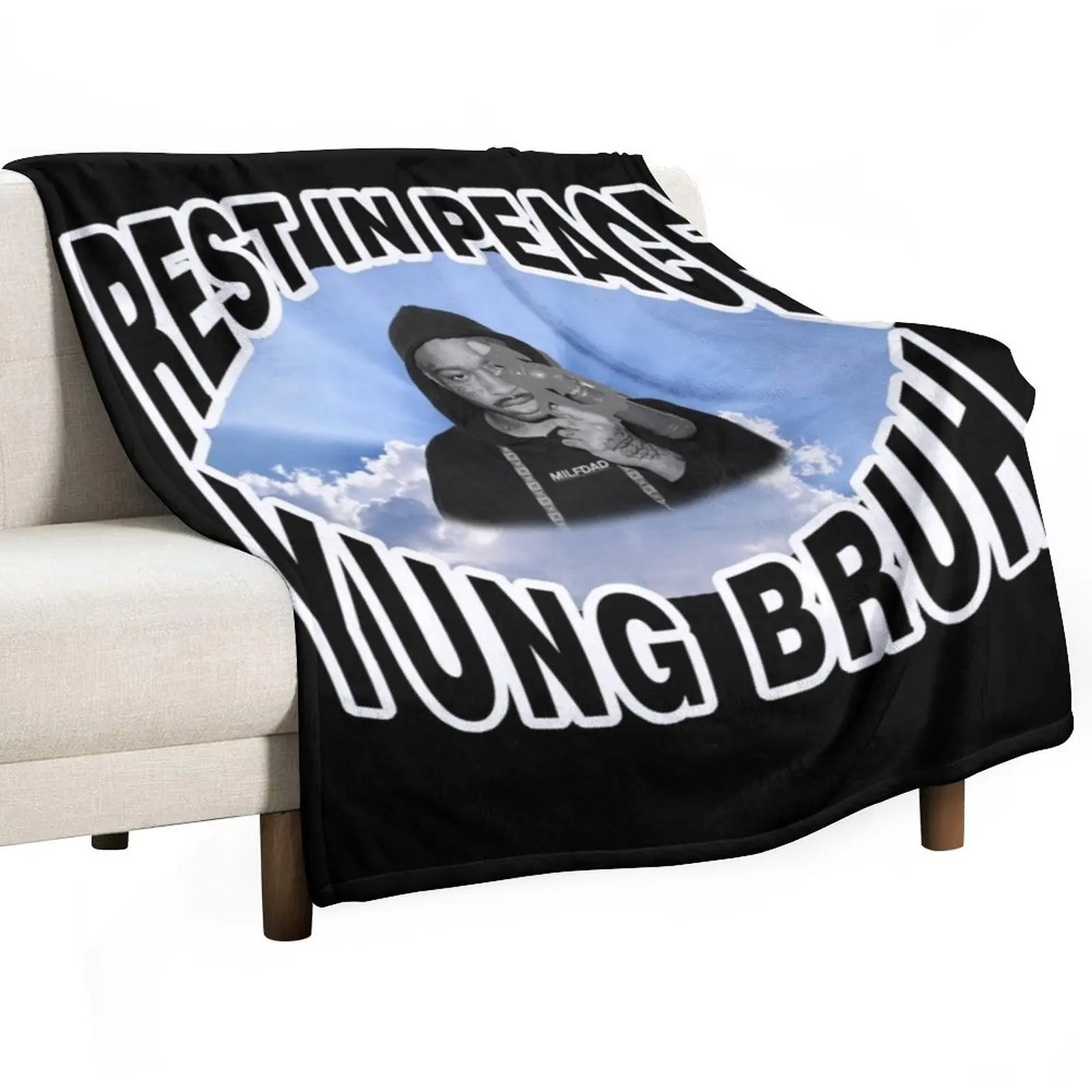 

RIP YUNG BRUH Essential . Throw Blanket Beach Sofa Quilt Blankets