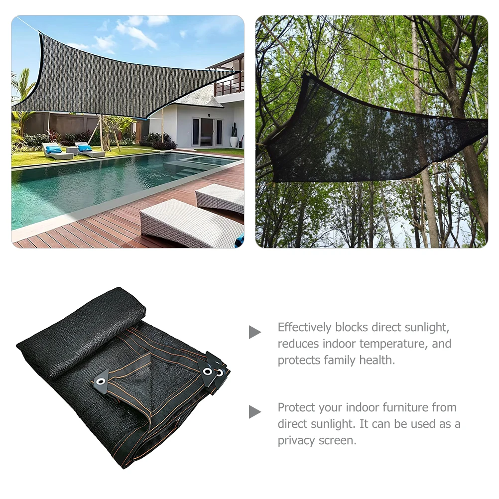 

Plants Shade Net Balcony Sun Cloth Camping Sunshade Outdoor for Garden Black Gardening