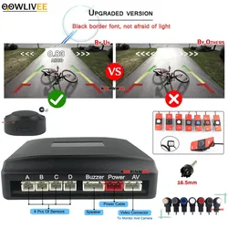 Car Parktronic Sensors Kit Reversing For Radio Camera Automotive Electronic Accessories Flat 13mm 4 Rear Radar Detector Parking