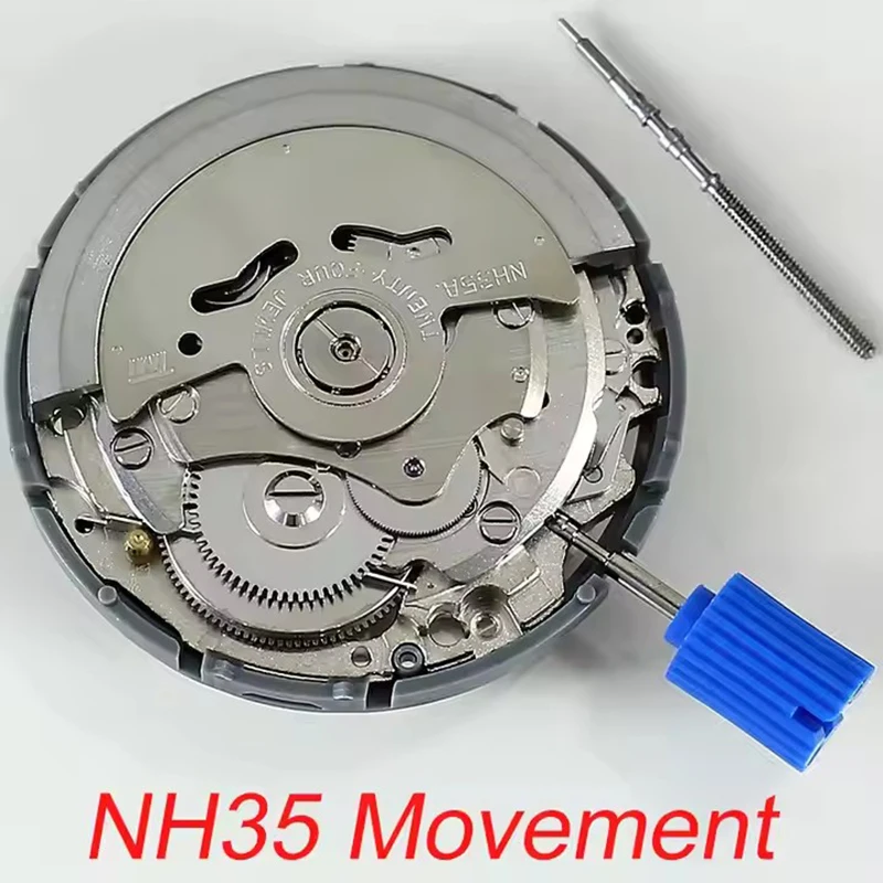 حركة ميكانيكية أوتوماتيكية NH35A يابانية أصلية، 24 بديلة لساعة MOD مجوهرات عالية الدقة، التاريخ هو 3:00، NH35A