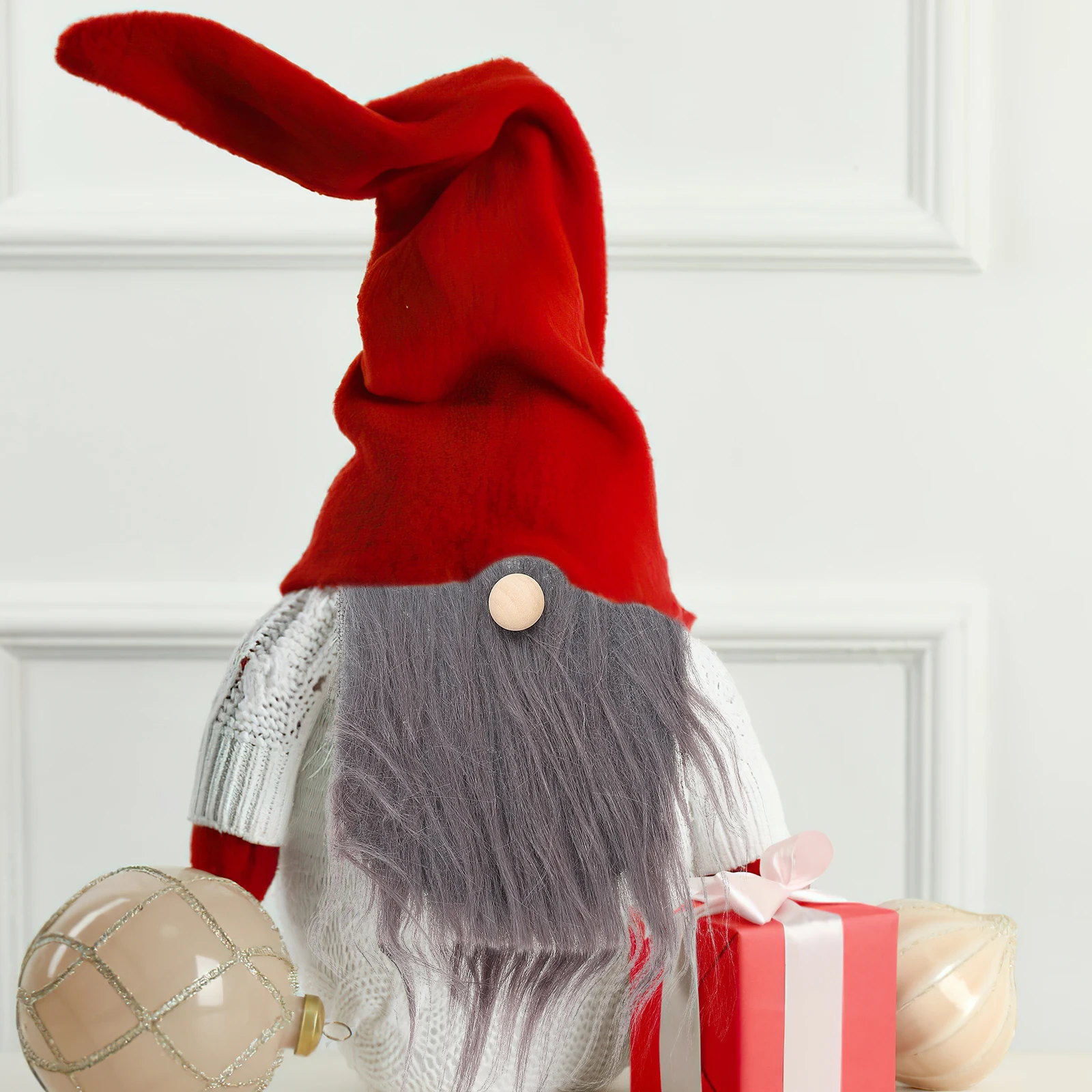 

Christmas Decor Dwarf Accessory Set Gnome Beards for Crafting Precut White Supplies Fake Gnomes Product Man