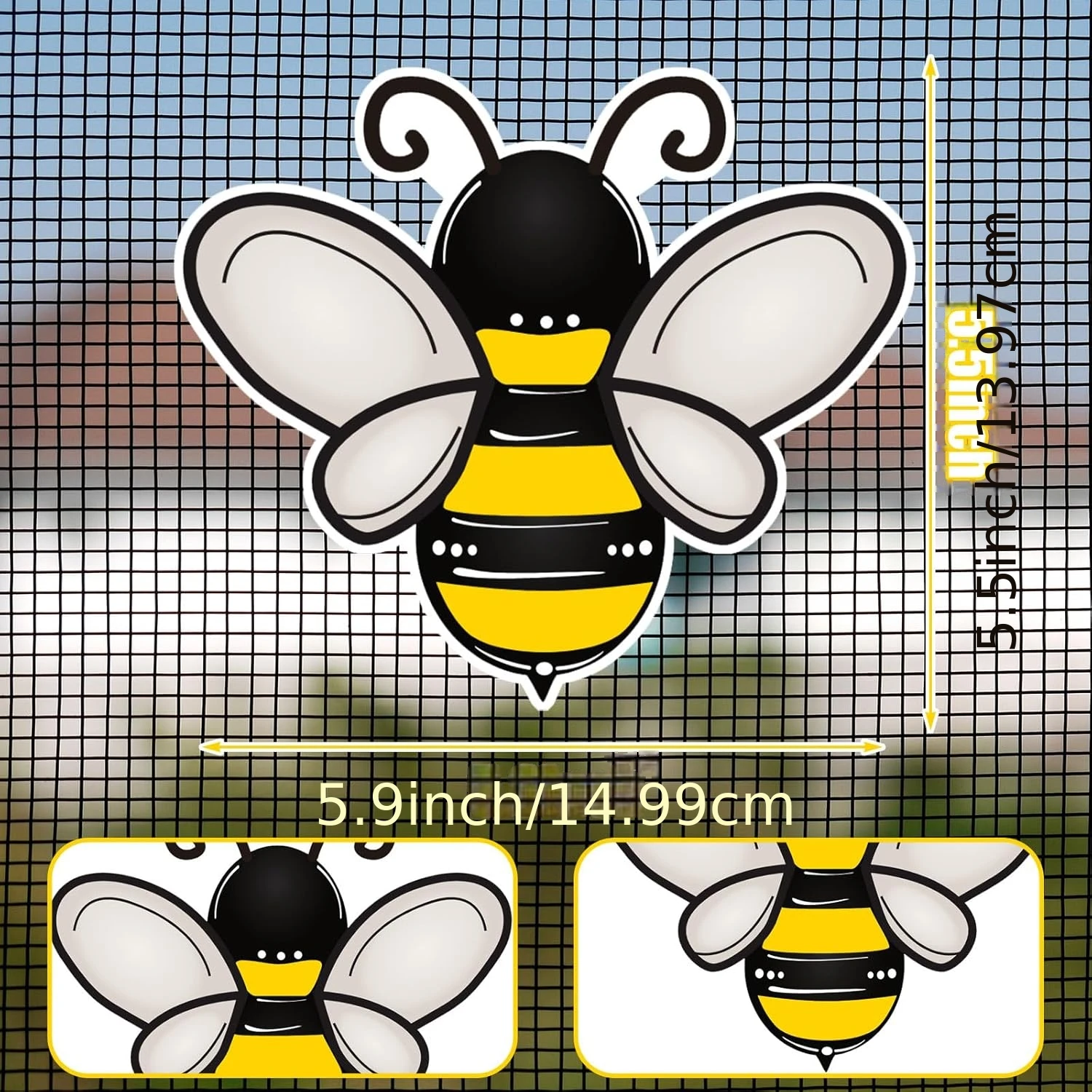 Flexible Magnetic Screen Protector Magnets 6PCS, Double Sided Door Window Screen Magnets, Pet Bee Barrier Decor