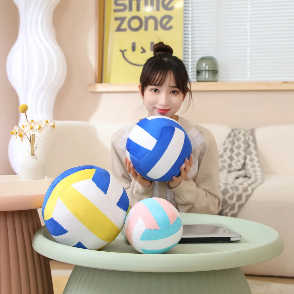 14/22cm Simulation Creative Volleyball Plush Toys Cute Stuffed Toy Pillow Room Decor  Throw Cushion for Kids Boys Birthday Gift