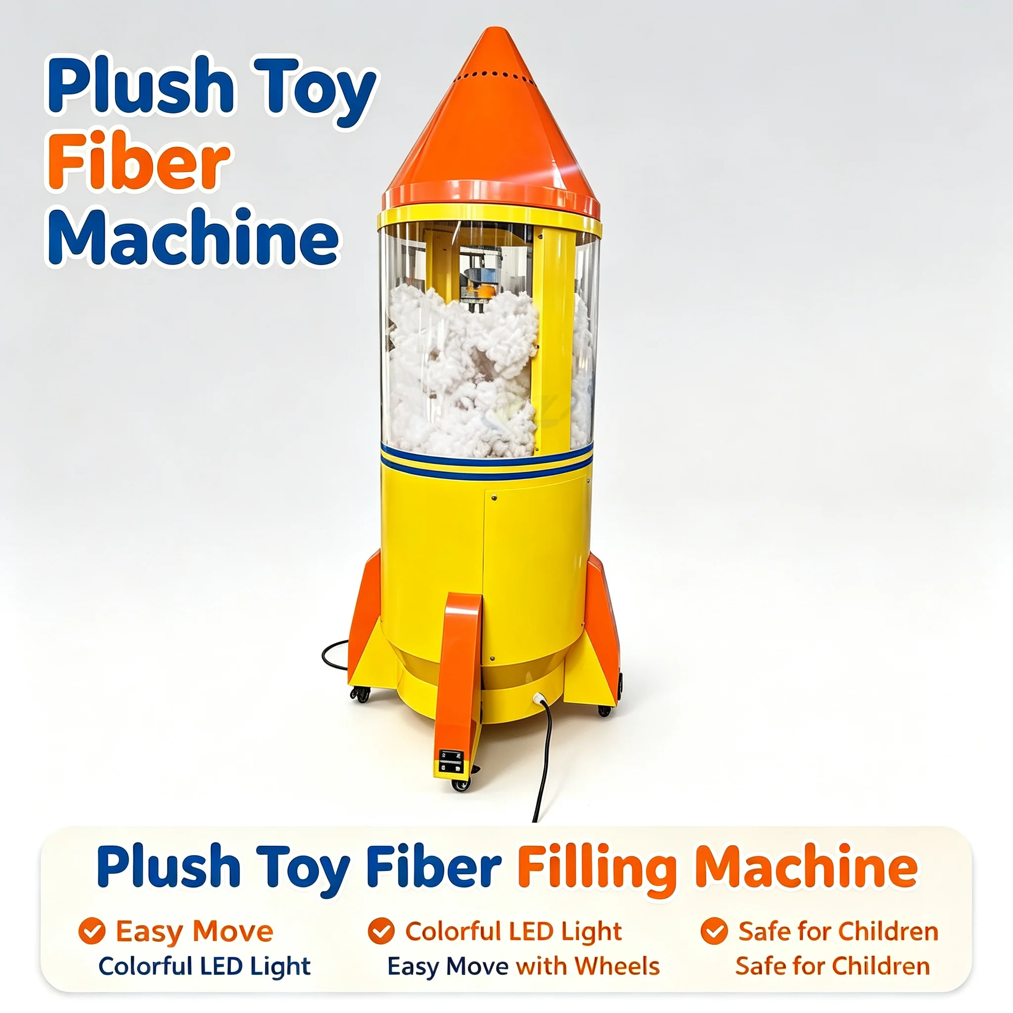 DIY Cotton Filling Machine Electric Music Plush Toy Stuffing Device Low Noise Kids Safe Commercial Wholesale Customized