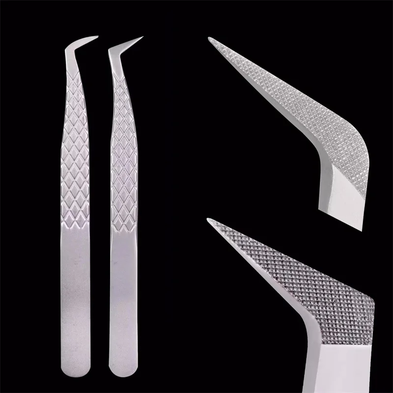 Nanometer Fiber Tip False Lash Tweezers For Eyelash Extension Mega Volume perfect close tip Boot isolation Artist Makeup Tools