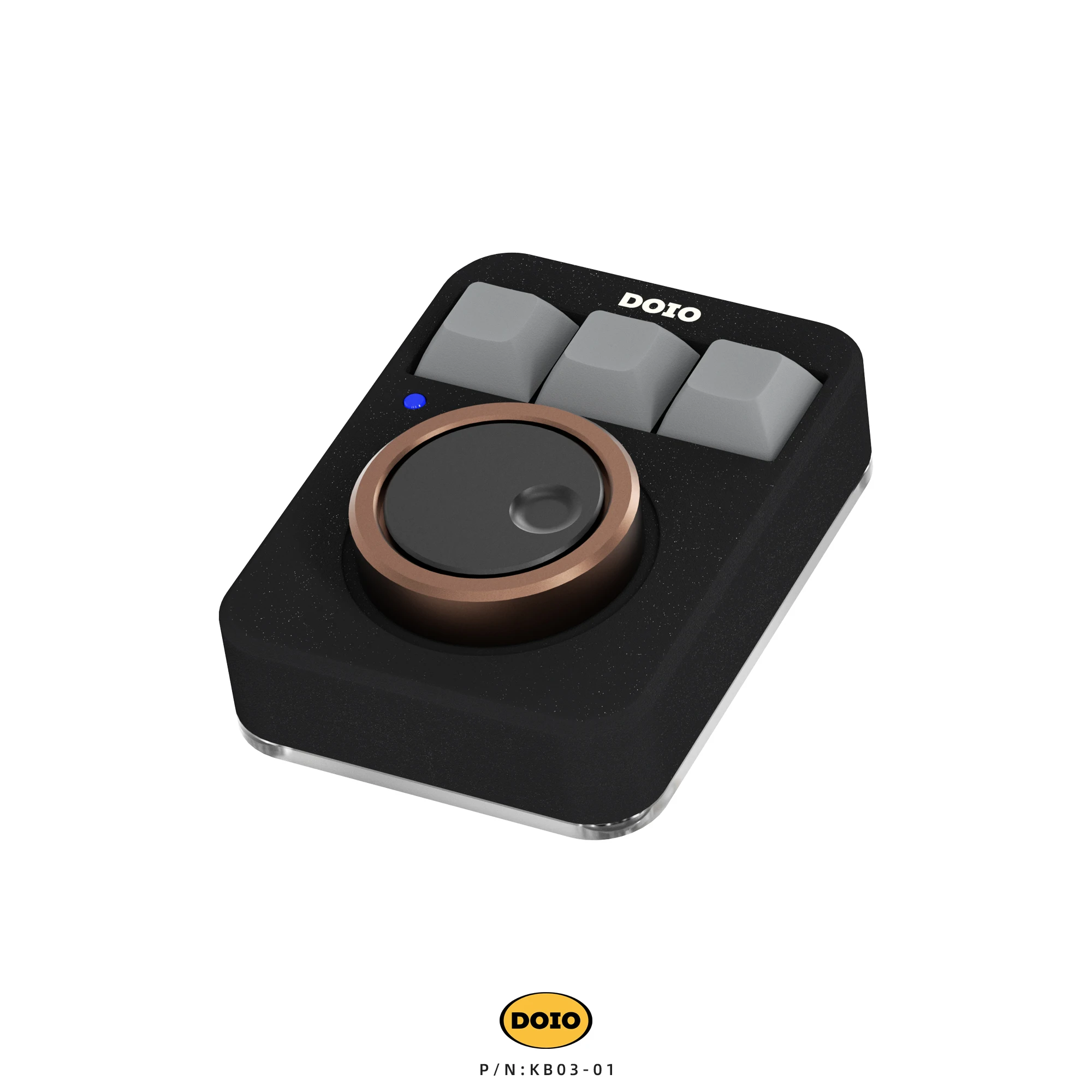 DOIO KB03-01 لوحة المفاتيح الميكانيكية الصغيرة RGB أسفل قذيفة الساخن قابلة للتبديل مقابض مزدوجة مخصصة الألومنيوم مصمم لوحة المفاتيح السلكية رجل #5