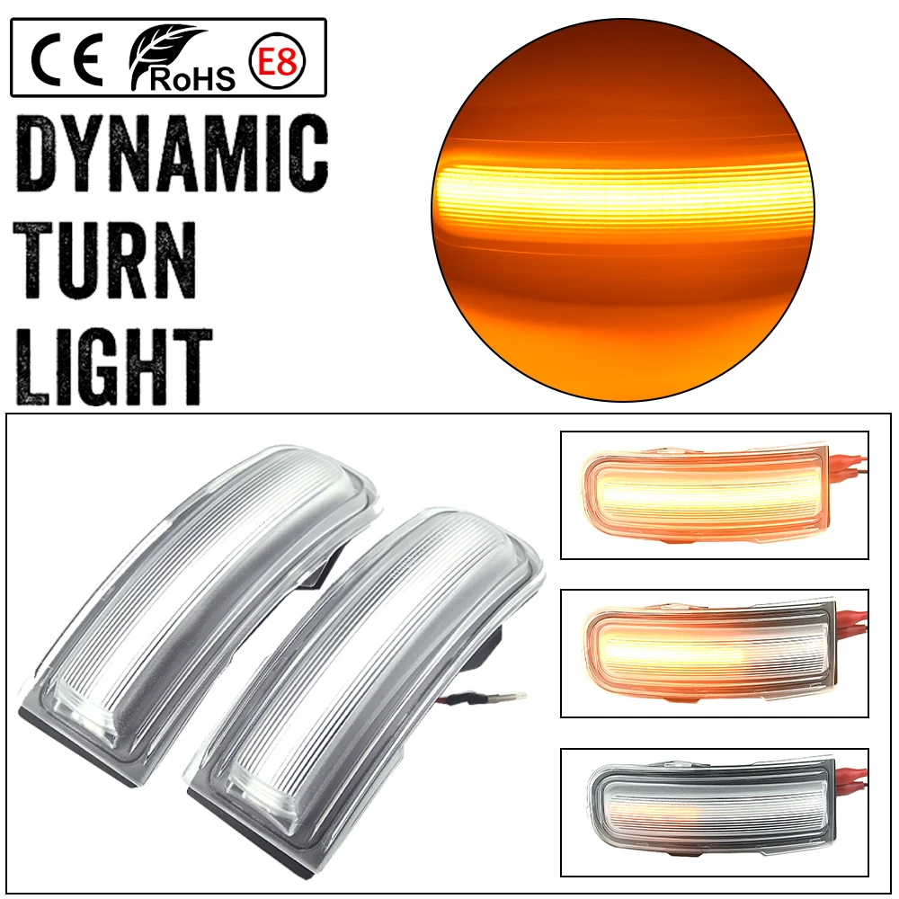 LED Dynamic Turn Signal Light For Jeep Renegade 2015-2022 Side View Mirror Sequential Blinker Yellow