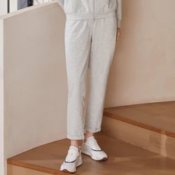 K1688L Top Quality 95% Combed Cotton Sweatpants women's loose Ladies casual pants Luxury womens Clothing