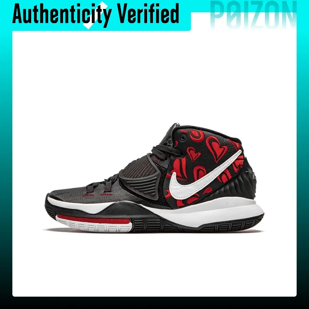 Nike Kyrie 6 Basketball Shoes Men's Mid Top Black/White/Red DC3269-001