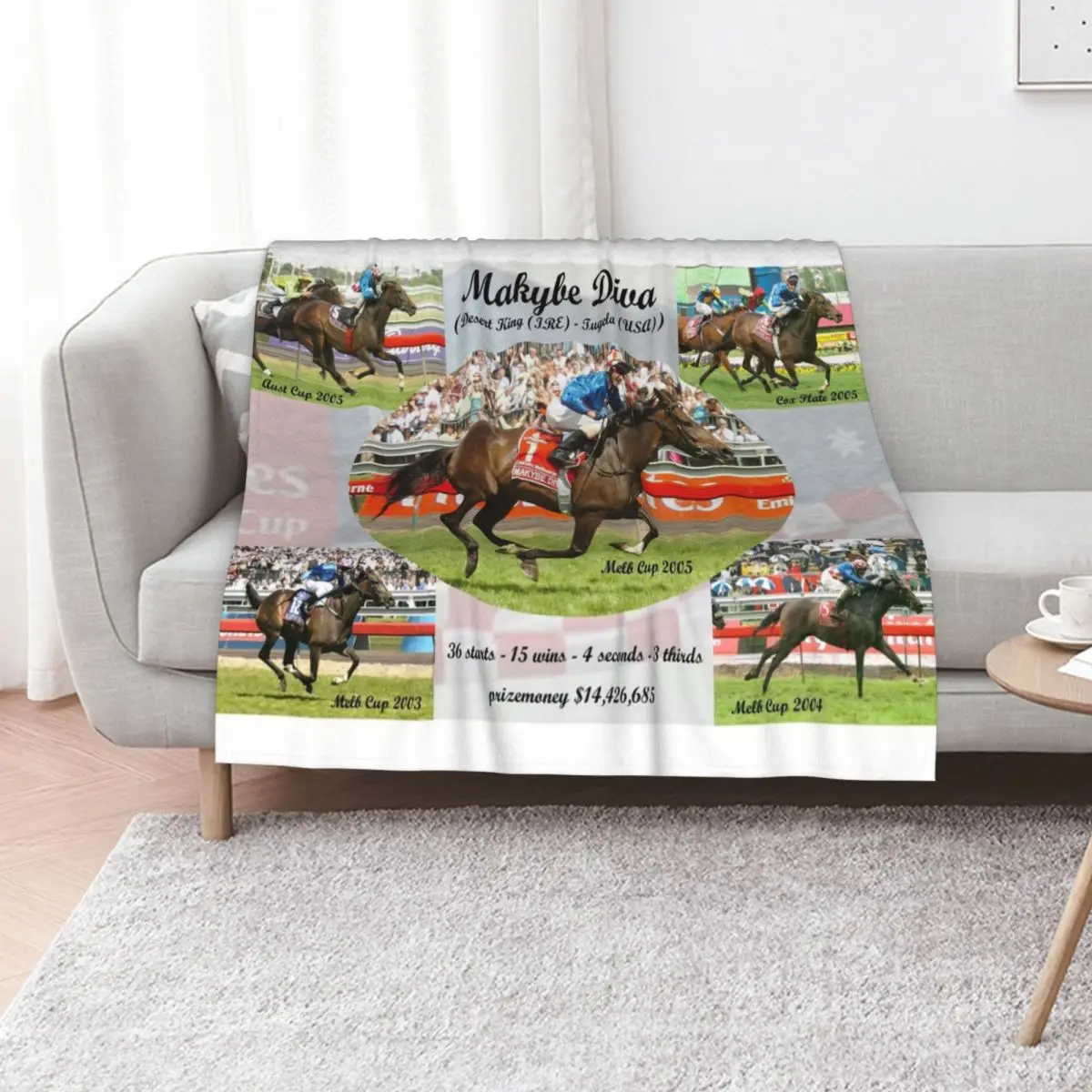 Manta Macia Makybe Diva Career Tribute para Ar Condicionado, Ideal para Escritório e Casa