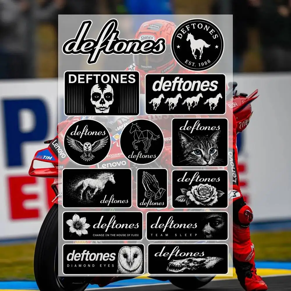 D-Deftones  Decal Set High Quality Printed and Cut Stickers Motorcycle Sticker