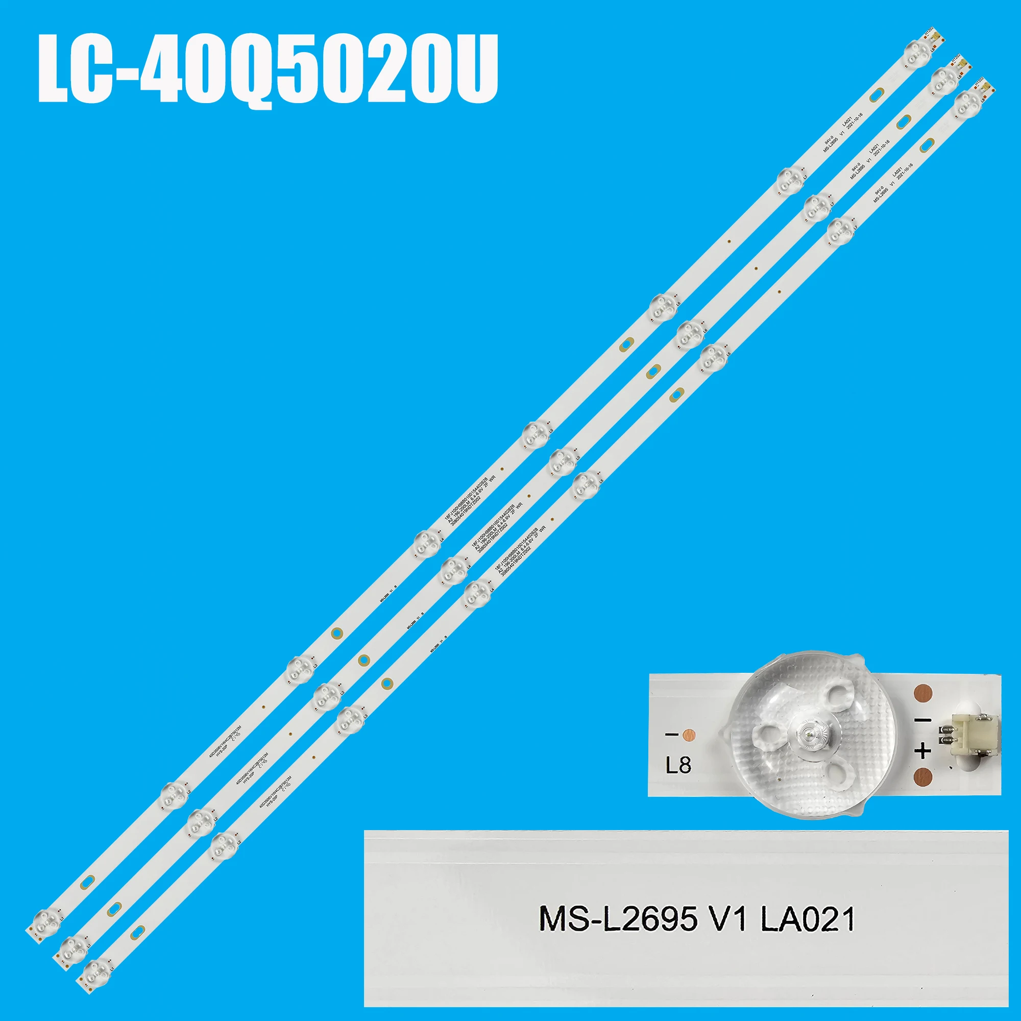 1/5/10 Kits LED Backlight Strip for MS-L2695 V1 HTV-LED40FHD100T2 SMX4019SM LE-4019N ECON EX-40FS001B SMX4019SM LE-4019N