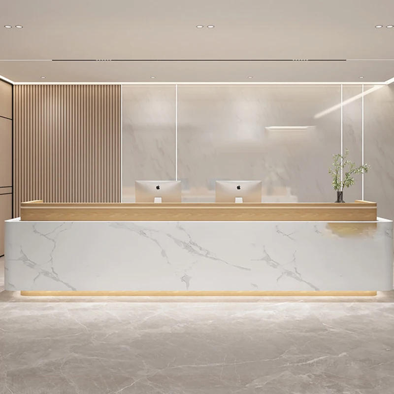 Gym Luxury Service Reception Desk Counter Modern Beauty Salon Reception Desk Hairdressing Recepcion Mostrador Office Furniture