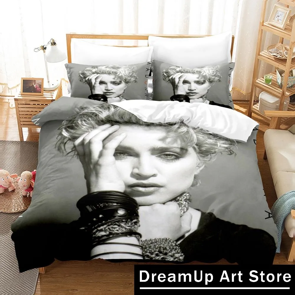 Singer Madonna Bedding Set Single Twin Full Queen King Size Bed Set Adult Kid Bedroom Duvetcover Sets 3D New Bed Sheet Set