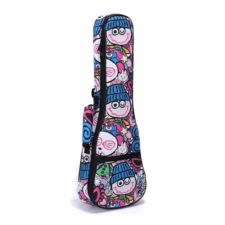 Cartoon addensare 10MM Soprano Concert tenore Ukulele Bag Case zaino 21 23 24 26 pollici Ukelele Mini accessori per chitarra parti Gig