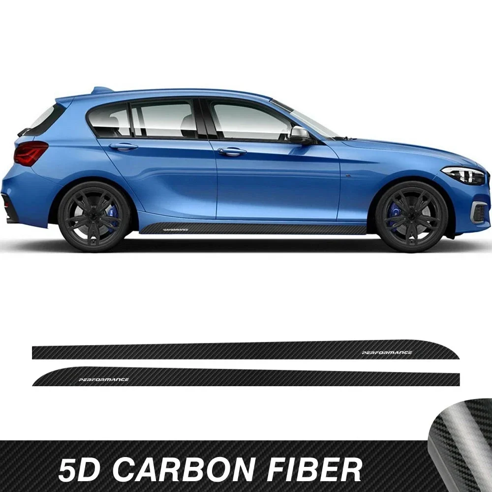 For BMW f30 f31 x5 f15 f85 e60 e61 f22 e90 f10 f11 f01 f02 Car Styling Newest M Performance Side Stripe Skirt Sill Sticker Decal view 3