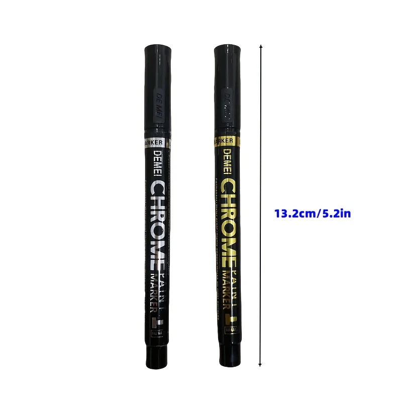 2.0mm Waterproof Electroplating Marker Gold Silver Paint Pen for Model Coloring Figure Repair Touch Up
