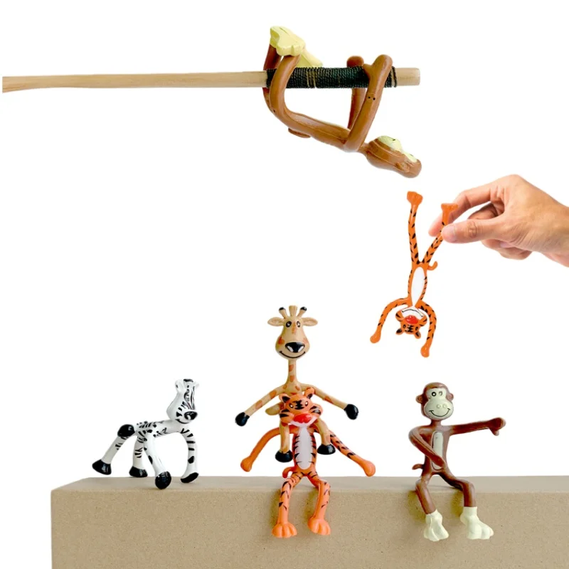 Art Creativity Bendable Zoo Animals Flexible Animal Figures Birthday Party Favors Boys Girls Kids Adult Stress Relief Fidget Toy