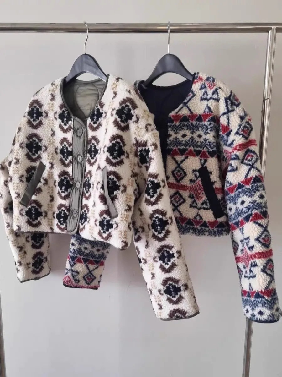 Faionable Double-Sided Wear Lamb Fur Cotton Jaet Women's ort Design Winter New Arrival Outerwear Trendy Chinese Brand