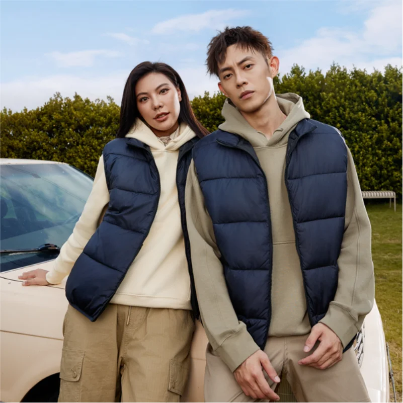 Winter Velvet Warm Down Vest Custom Design Fashionable Solid Color Down Vest Printing Logo Team Vest Print Personalized Brand
