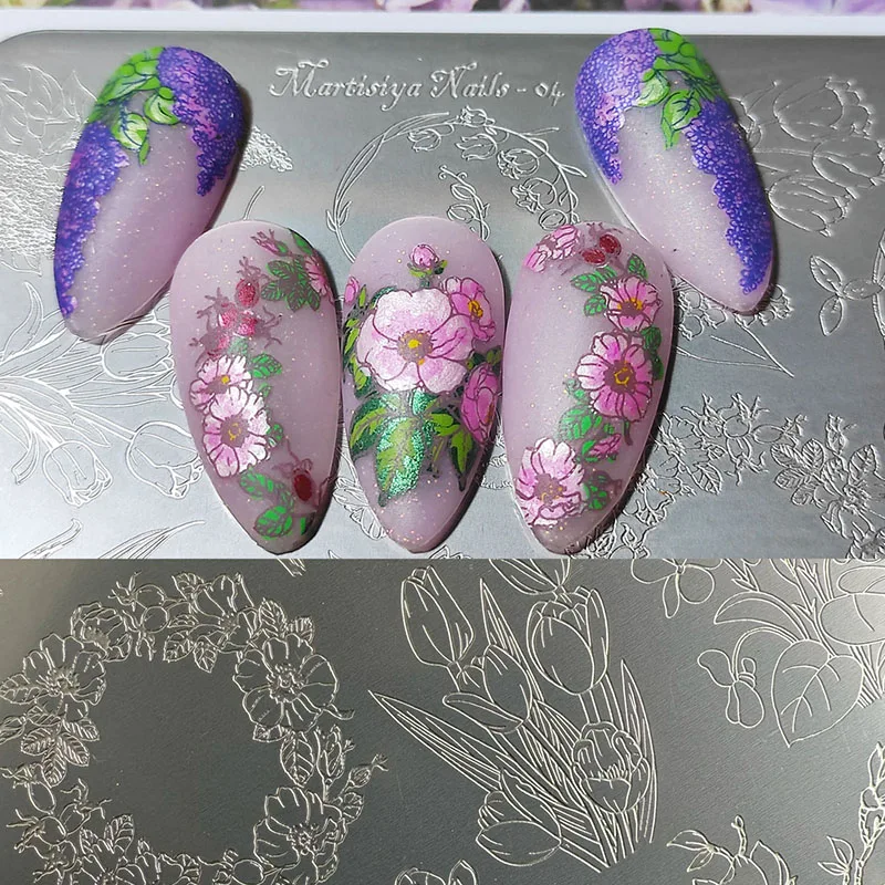 XMQ NAIL ART STAMPING PLATES FLOWERS TEMPLATE CUTE CATS IMAGEPLATES