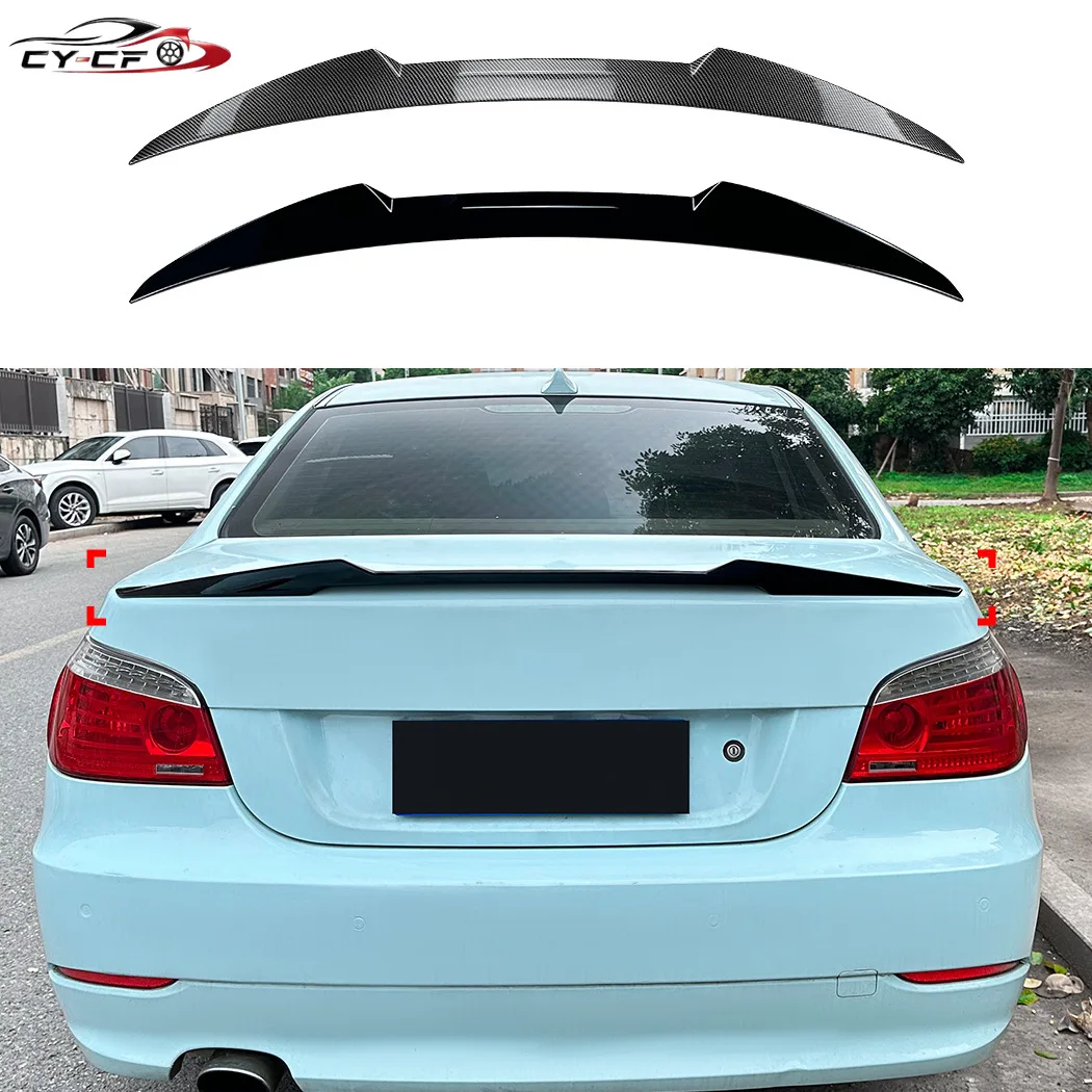 Alerón trasero para BMW Serie 5 E60 2004-2010 estilo M4, ABS negro brillante, alerón para maletero trasero, alerón para tapa del maletero trasero