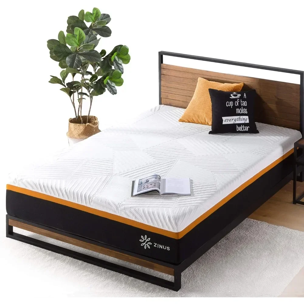 Mattress, 12 inch bag spring mixed mattress, with hygroscopic sweat wicking suit, cooling foam, household bedroom sleeping mat