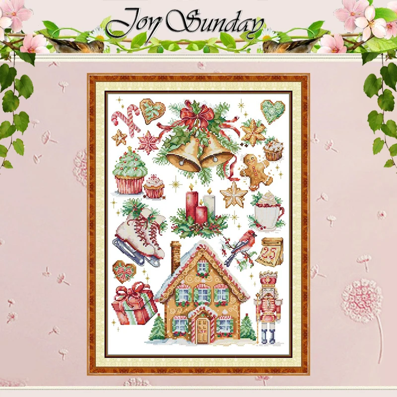 

Christmas Present Patterns Counted Cross Stitch Set DIY 11CT 14CT 16CT Stamped DMC Cross-stitch Kit Embroidery Needlework Crafts