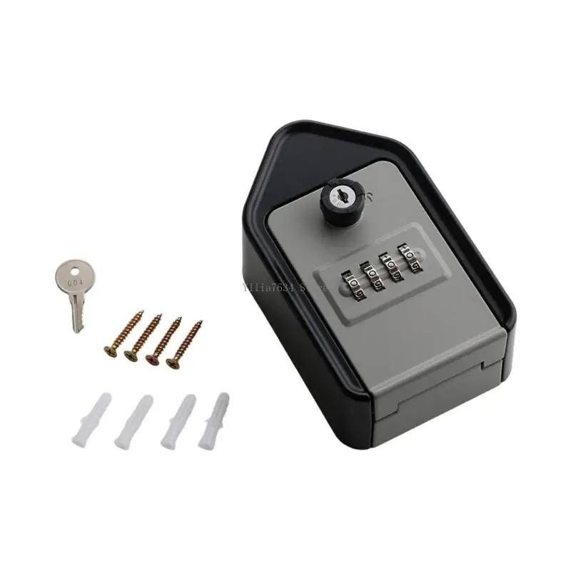 Secure Electronic Locking Case with Two Independent Passcodes Portable All Metal Safe for Home Office Security