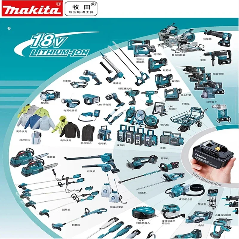 Batería original BL1850 para makita, 18 v, 6ah, bl1830, bl1860, bl1850B, herramienta compatible con Makita, amoladora inalámbrica de 18 voltios