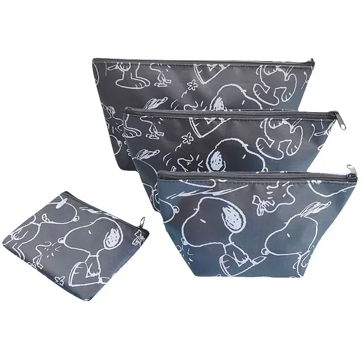 

4pcs Cartoon Snoopy Waterproof Cosmetic Bag Cosmetics Travel Classification Storage Bag Waterproof Clutch Coin Purse