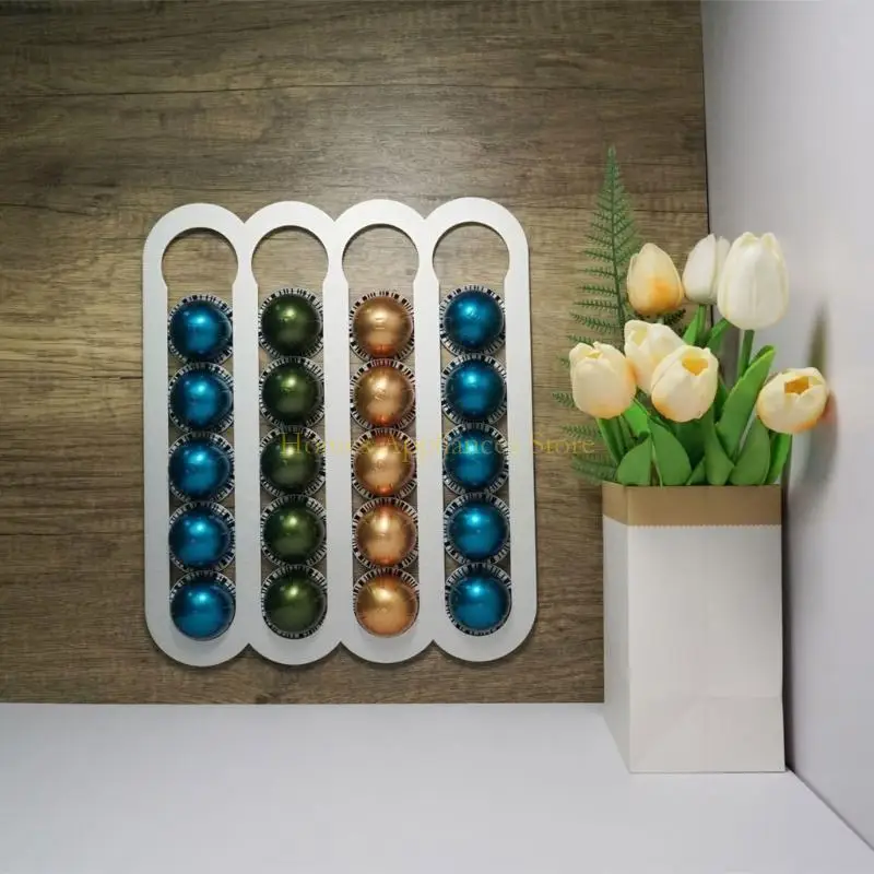 

D0AB Rotary-Coffee Capsule Wall Holder Stand Storage Shelves Household Rack