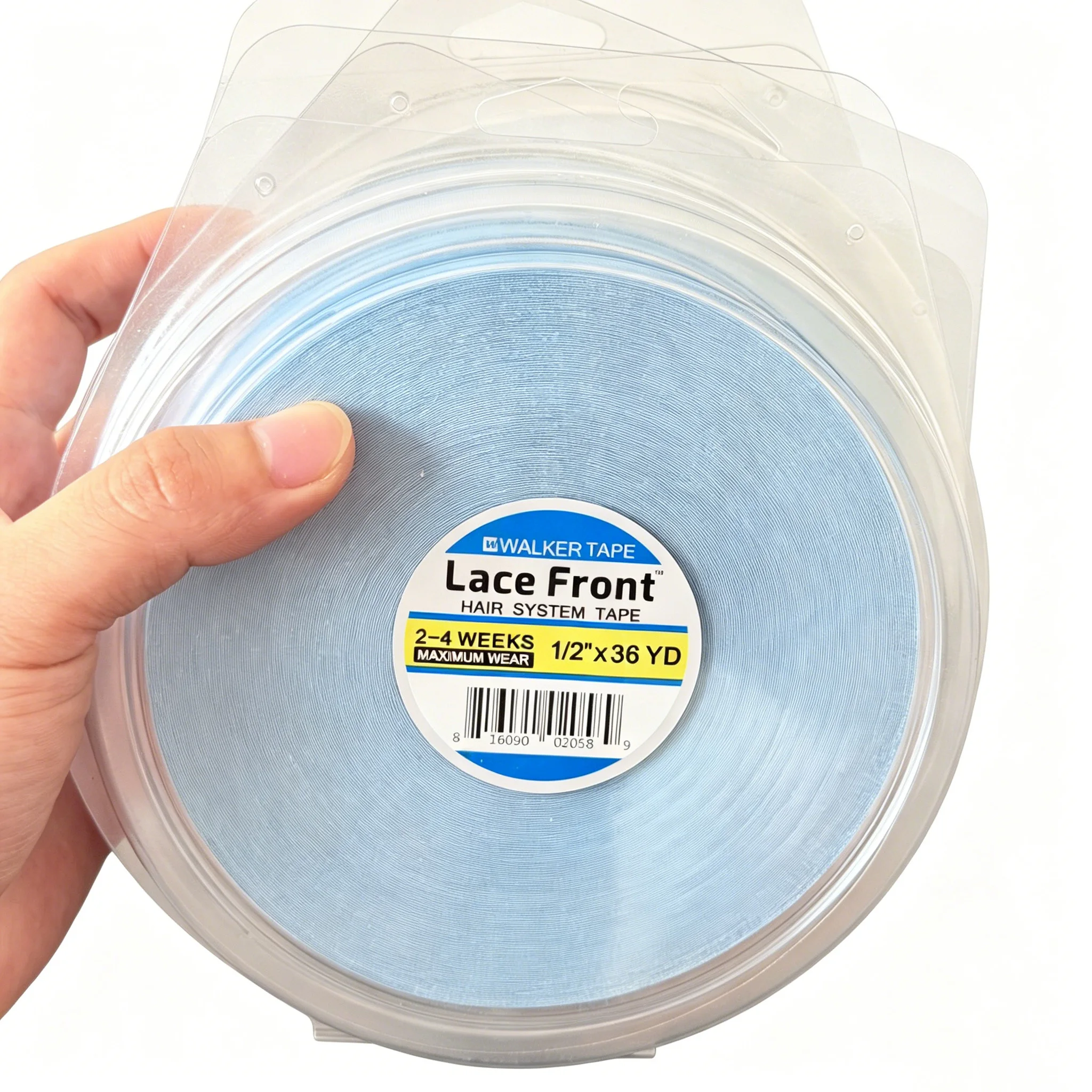 0.8cm 36yards Blue Wig Tape Lace Front Double Side Adhesive Hair System Tape Roll for Wig Toupee Hair Extensions