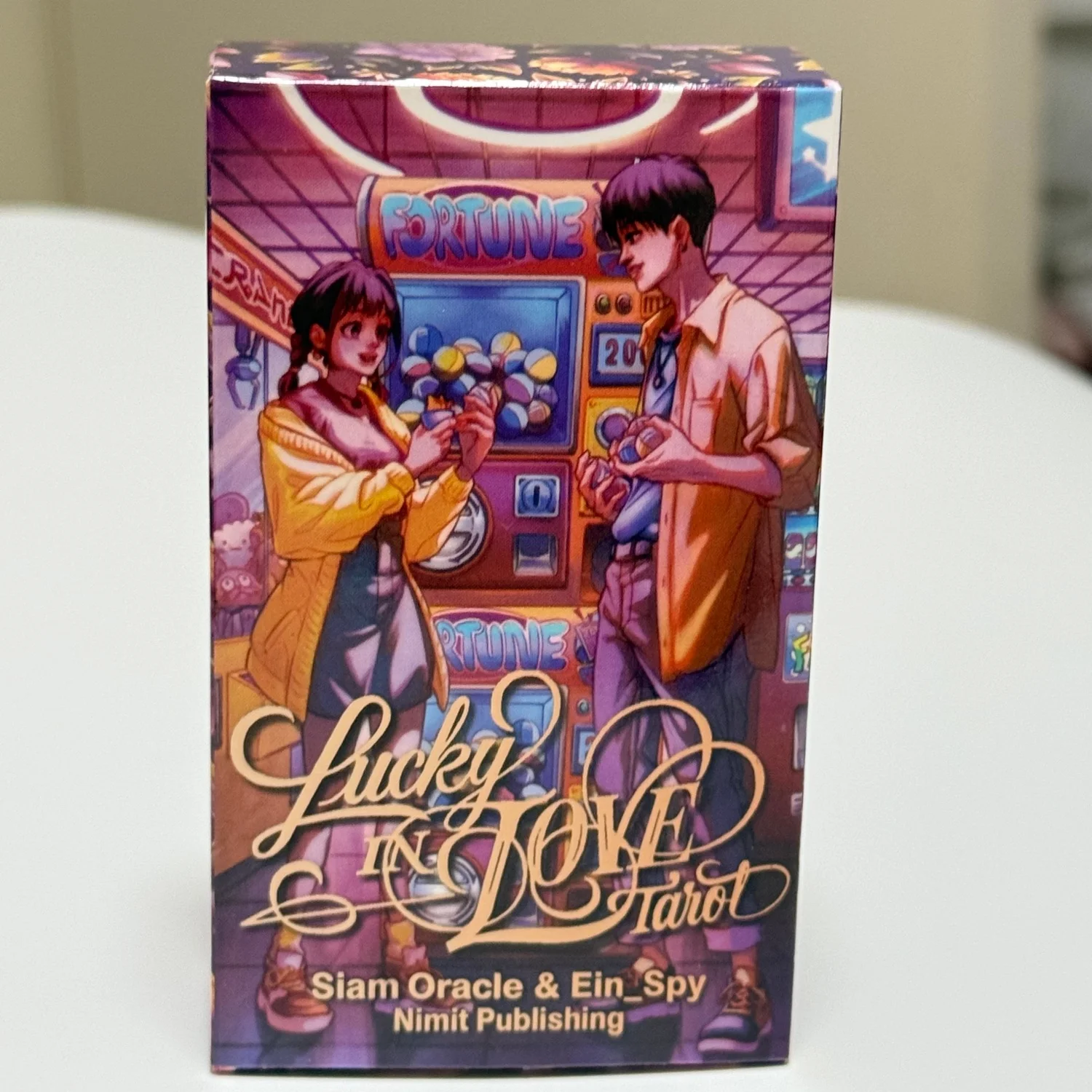 Lucky In Love Tarot Deck English 78 Pcs Cartoon Tarot Cards or Fortune Telling and Fate Divination