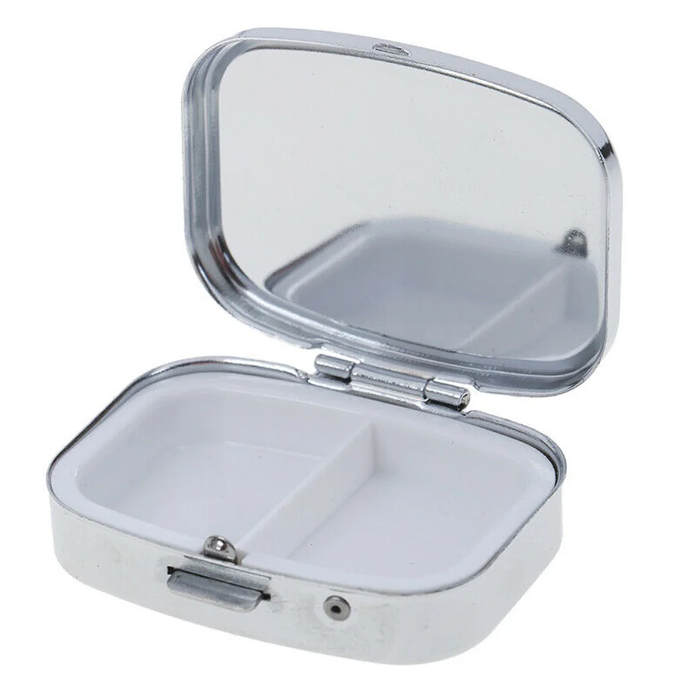 Portable Metal Pill Box Container for Tablets and Pills Small Round and Rectangular Design Perfect for Travel and Daily Use
