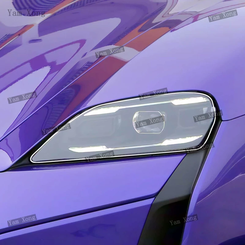 

Car Headlight Protective Film For Porsche Taycan 2024-2025 2PCS HD Clear Anti-Scratch PPF Cover, Lens Protection Kit