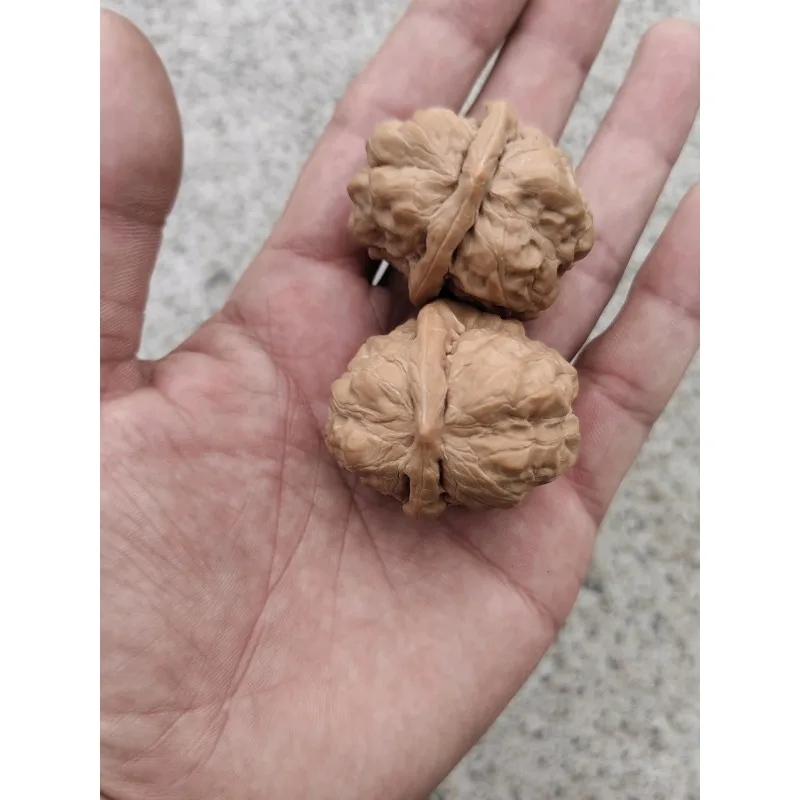 Premium Natural Yanqing Toad Head Open Back Wenwan Walnut Handpiece for Finger Massage Stress Relief Collectible Unique Gifts